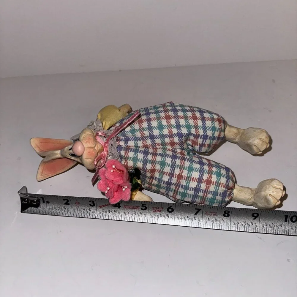 NWT Vintage Russ Berrie The Country Folks Betsy Bunny Easter Bunny - 8